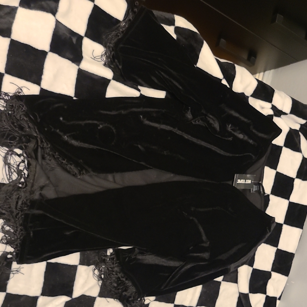 Black Suede Kimono